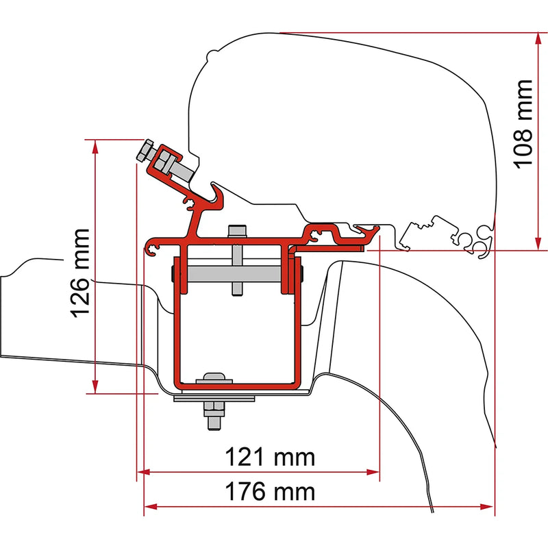 Fiamma - Kit VW Crafter H3 DB RHD | 98655Z058