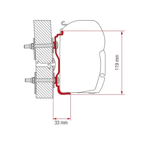 Fiamma - Adapter Hymer 2016 300 | 98655Z060