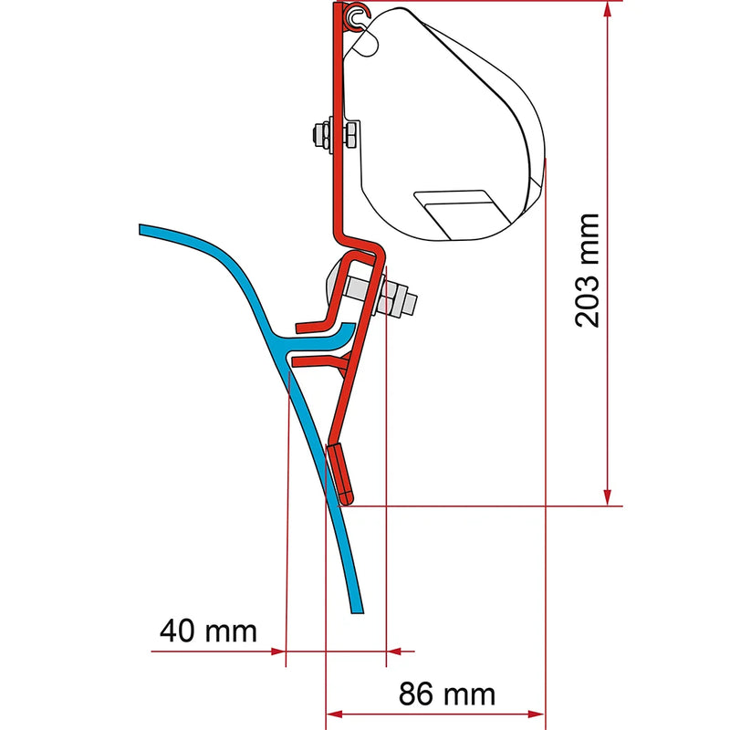 Fiamma - Kit VW T3/T3 Lift Roof - Deep Black | 98655Z115
