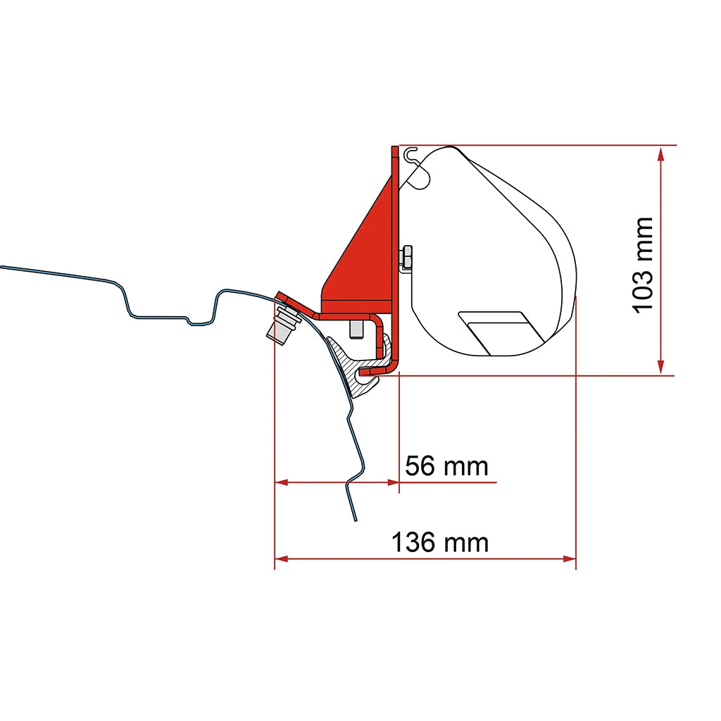 Fiamma - Kit VW T5/T6 Combi Rail Bracket/F35 | 98655Z154