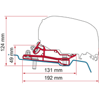 Fiamma - Adapter Ford Transit H3L4-RHD 400cm | 98655Z164