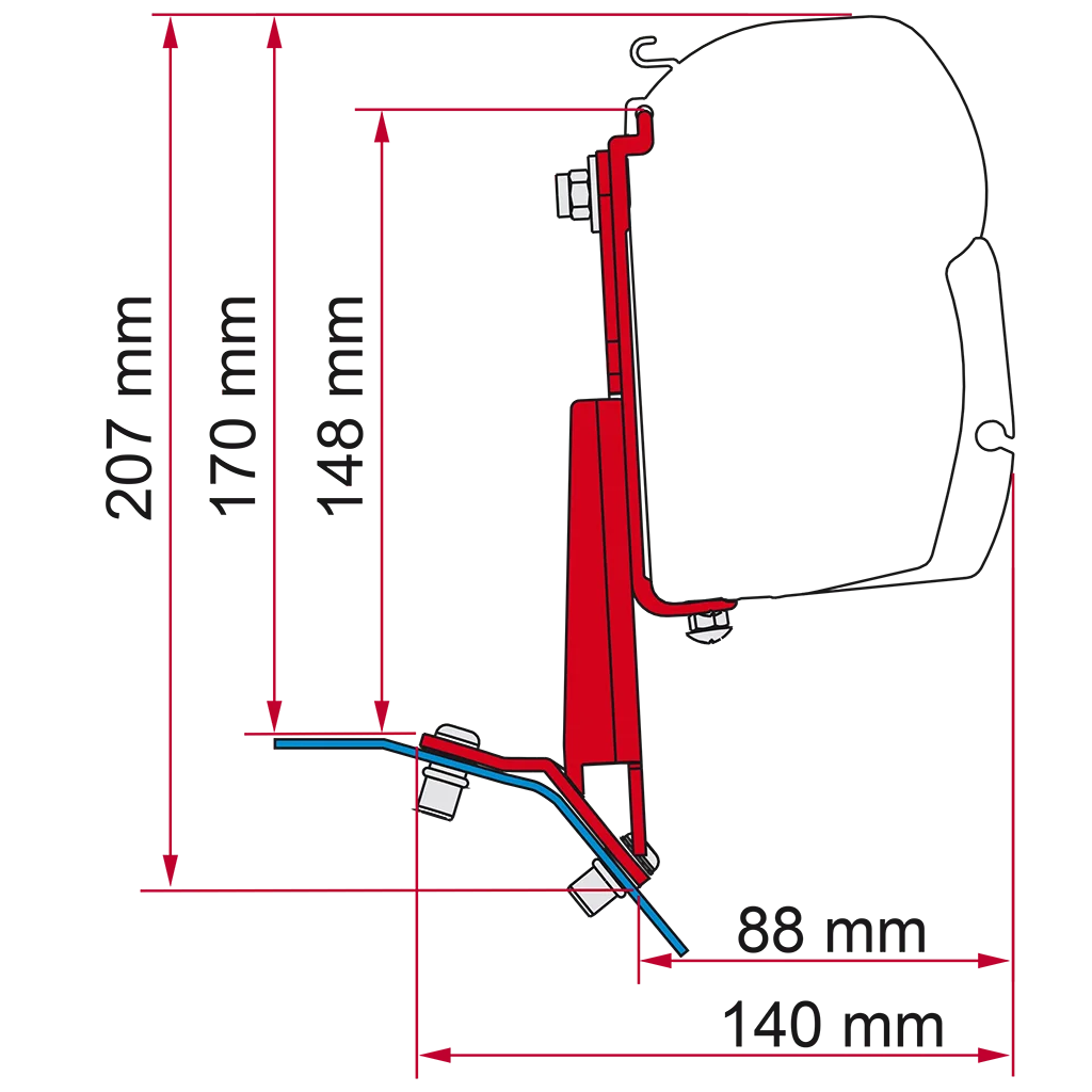 Fiamma - Kit Ford Custom Lift Roof L1/L2 DB | 98655Z169