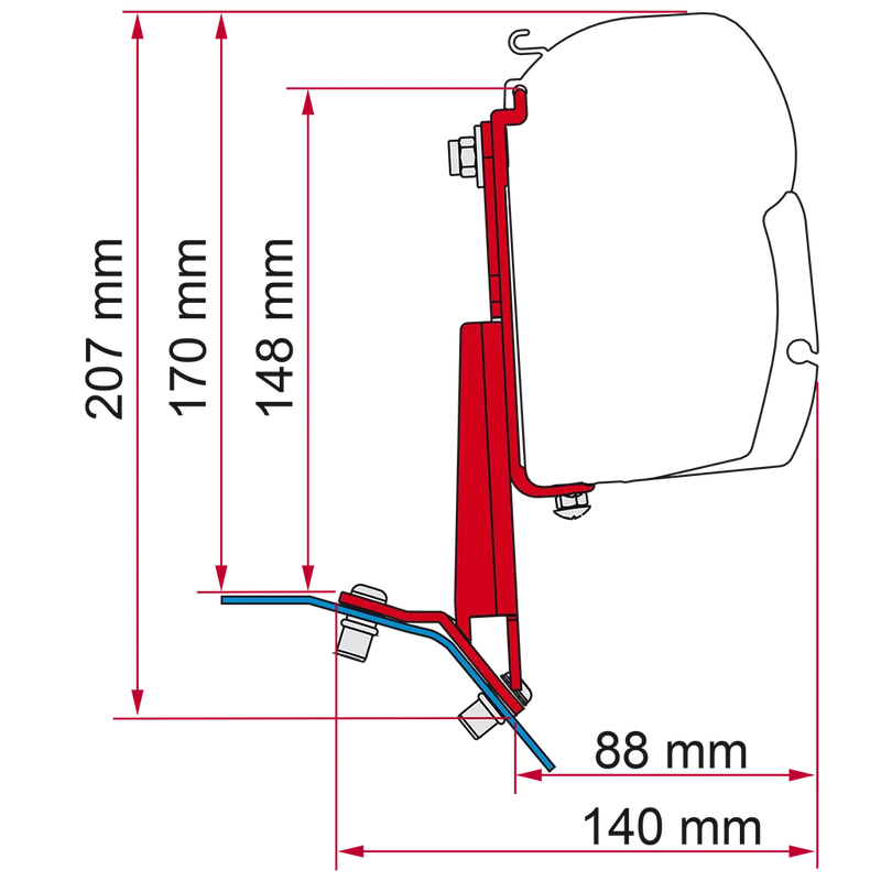 Fiamma - Kit Ford Custom Lift R L1/L2 DB RHD | 98655Z170
