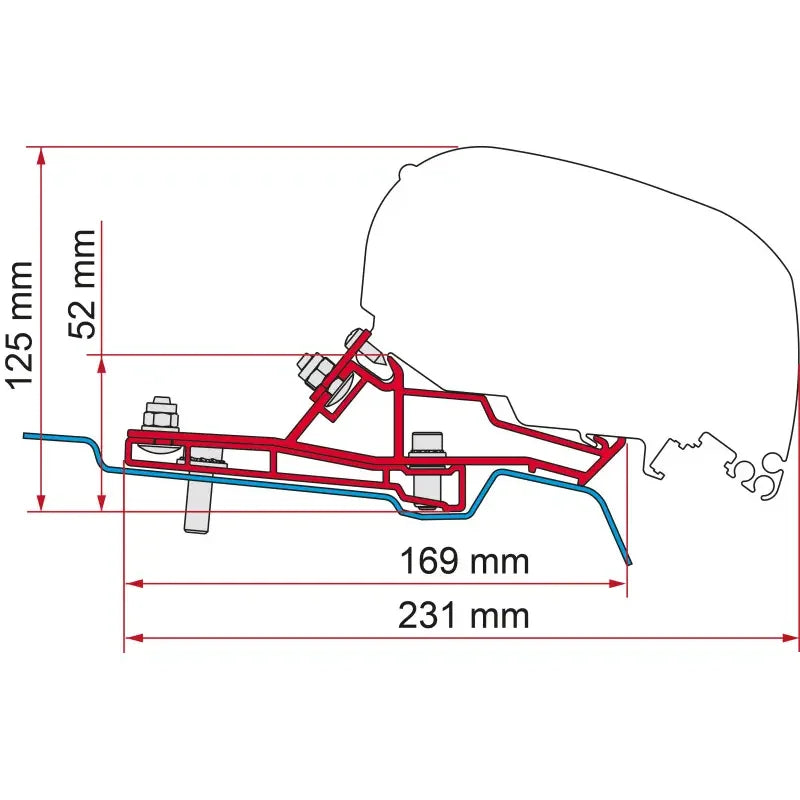 Fiamma - ADAPTER FORD TRANSIT L2H2 290 RHD | 98655Z188