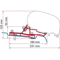 Fiamma - ADAPTER FORD TRANSIT L3H2 340 RHD | 98655Z189