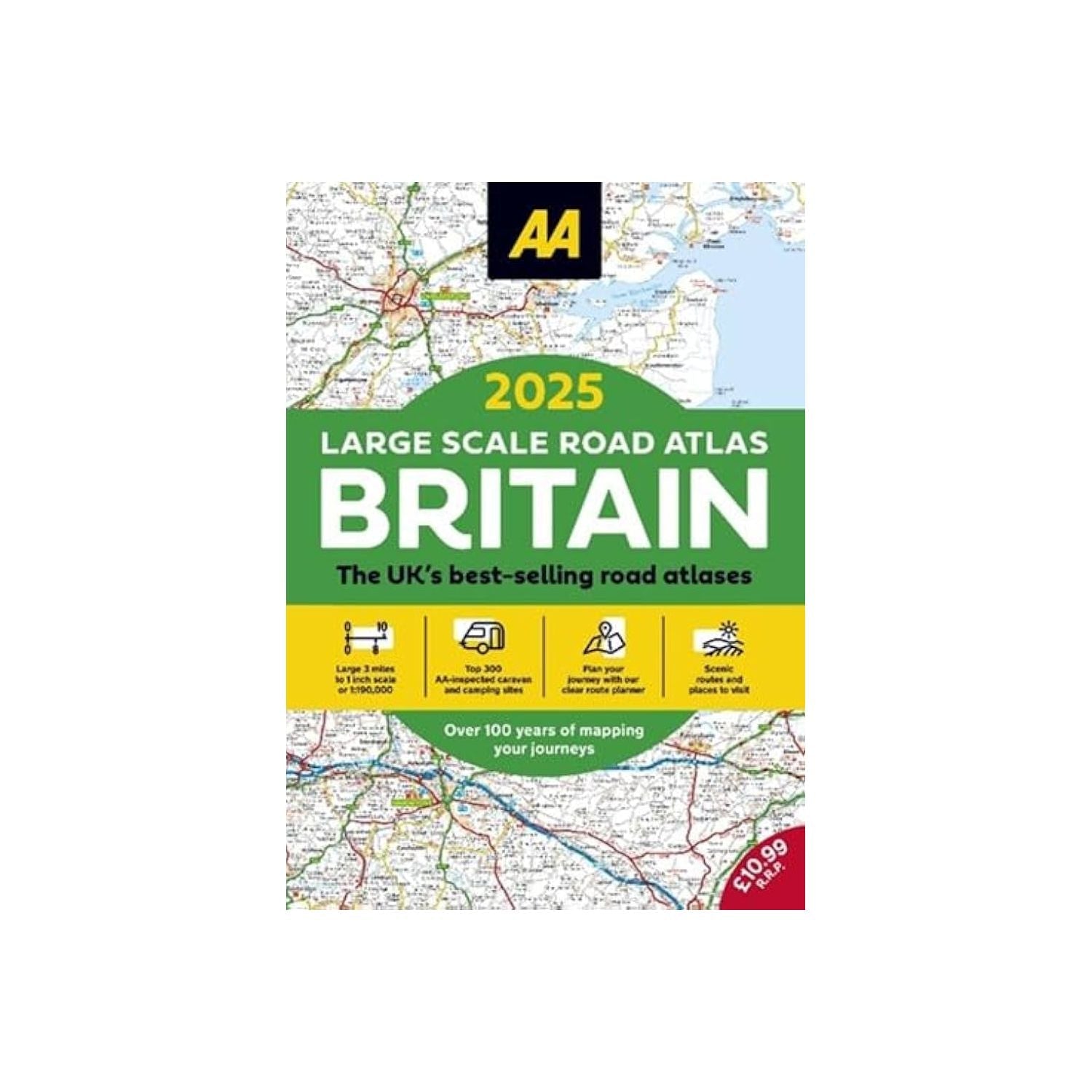 AA Large Scale Road Atlas Britain 2025