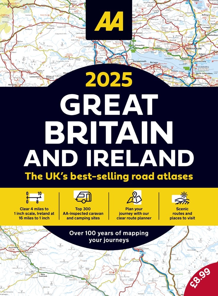 AA Great Britain and Ireland Road Atlas 2025