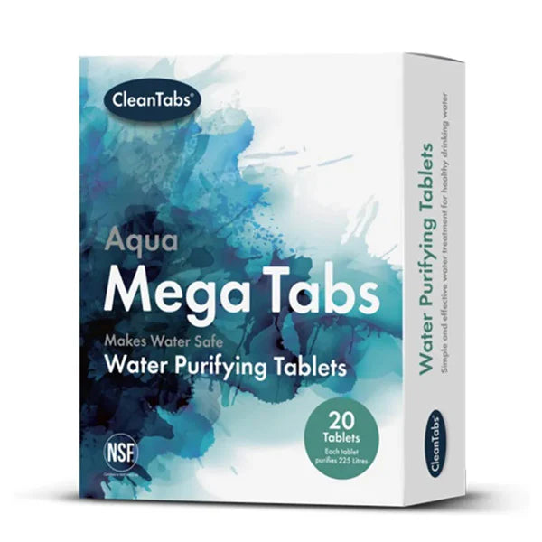 Cleantabs - Aqua Mega Tabs Water Purifying Tablets 20 Pack