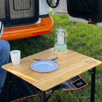 OLPRO - Bamboo Camping Table 4 Folding 65cm x 50cm | FU548