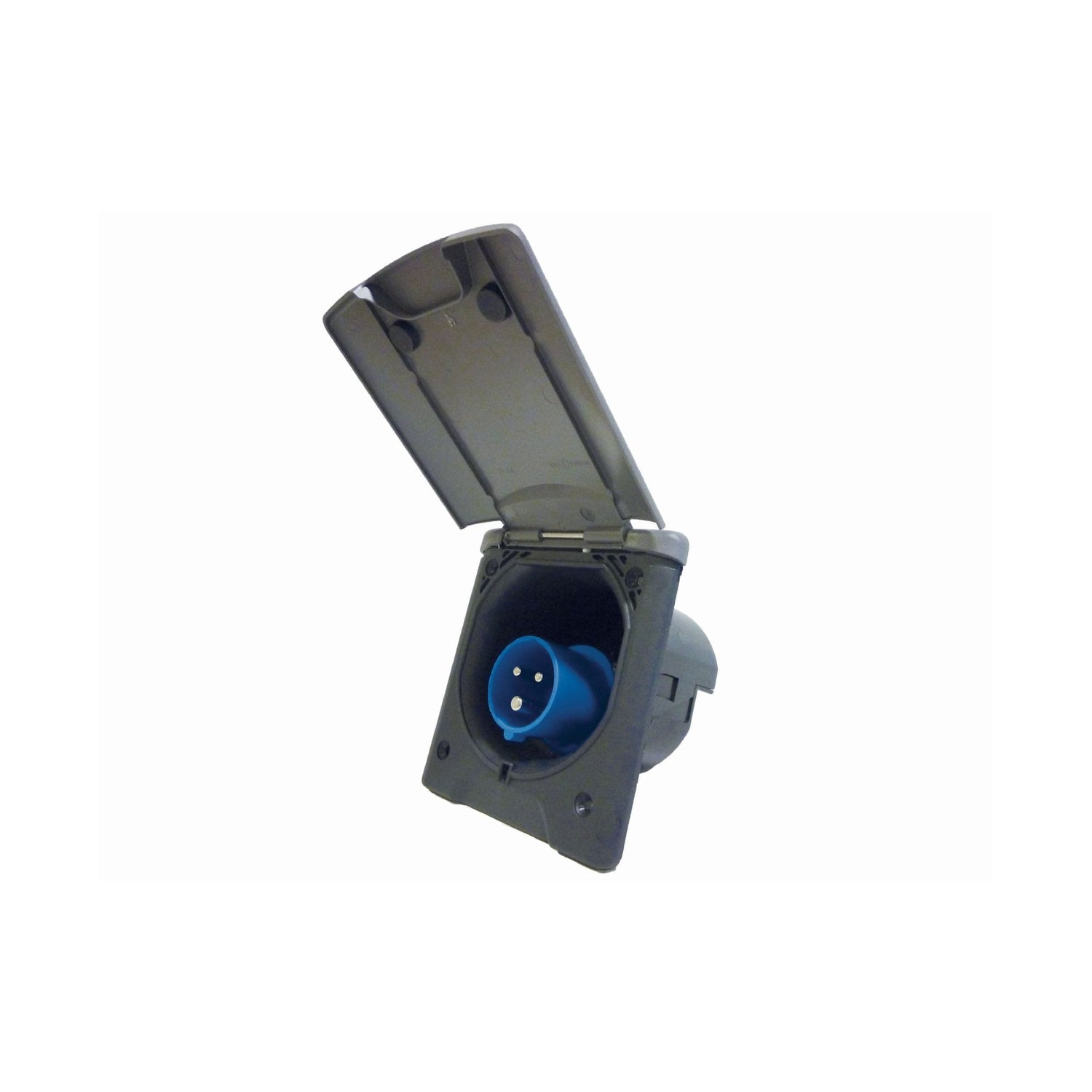 Fawo grey flush mains Inlet with magnetic lock