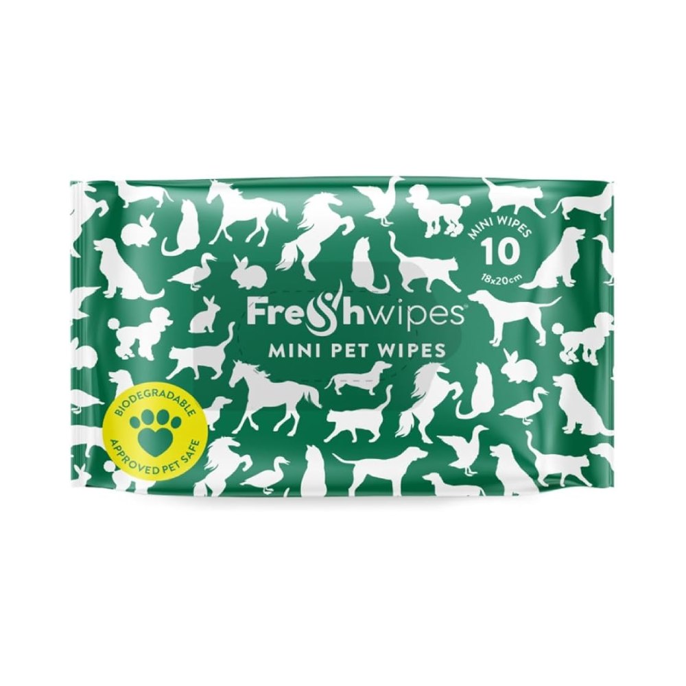 FreshWipes Pet Cleaning Wipes Mini Pack 10 Wipes