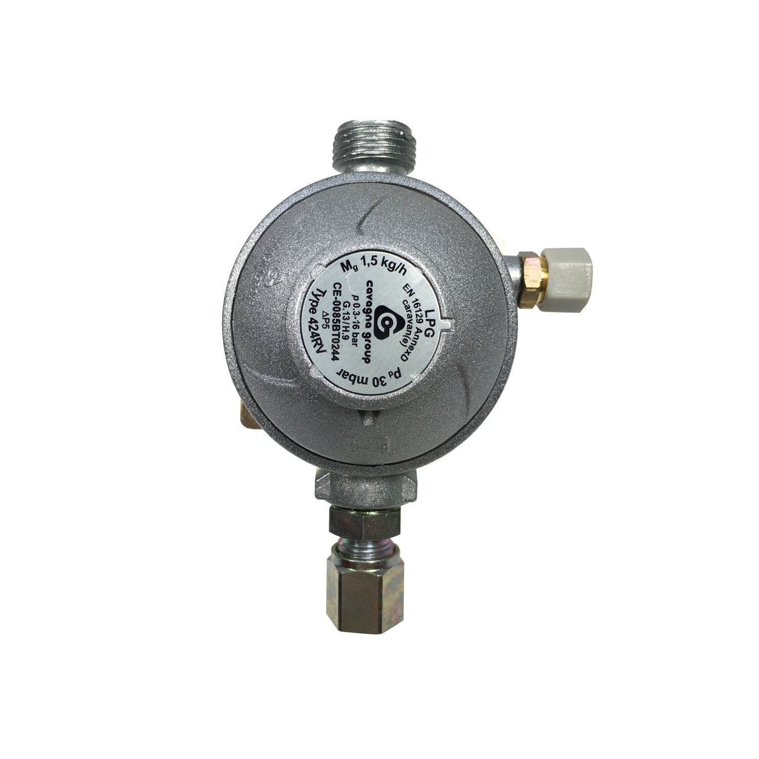 Gas Regulator 10mm 180 degree 30mbar