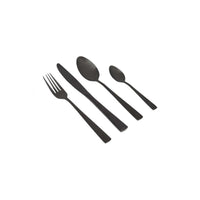 Gimex - Cutlery Soft Touch Handle | Black | 16 Pcs | GIM-6960913