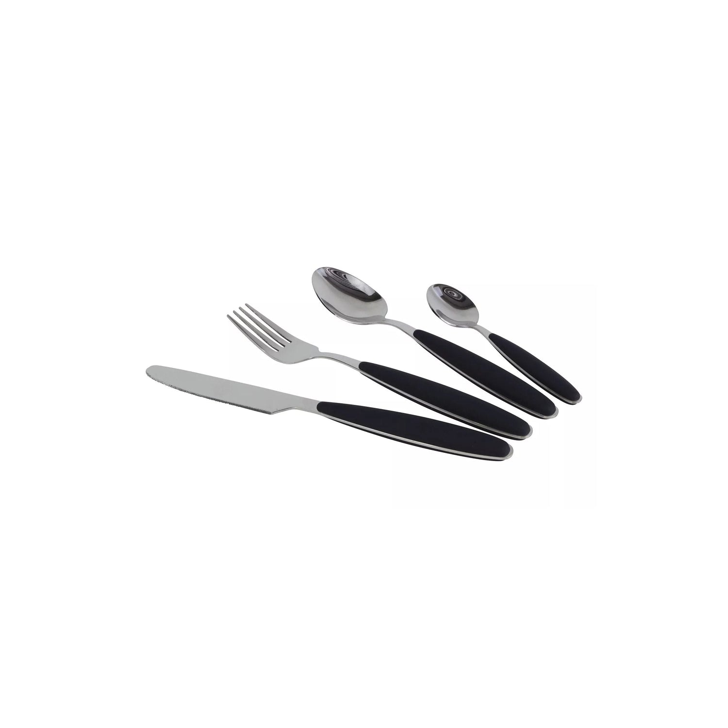 Gimex - Cutlery | Black | 16 Pcs | GIM-6919121