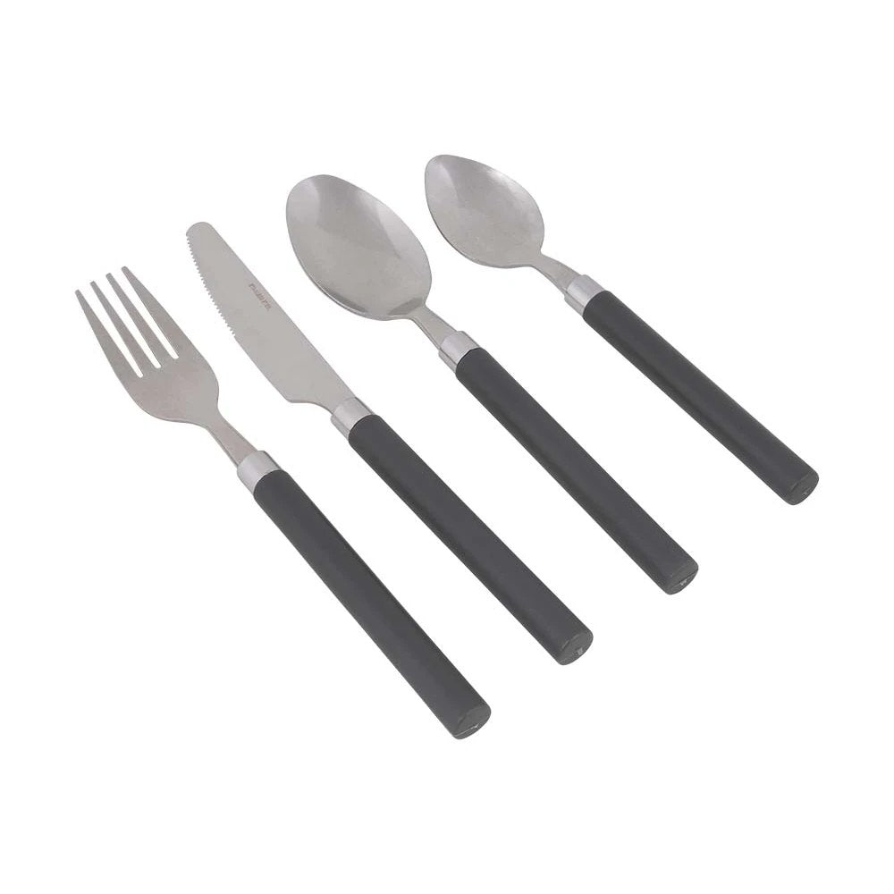 Gimex - Cutlery Soft Touch Handle | Grey | 16 Pcs | GIM-6960906