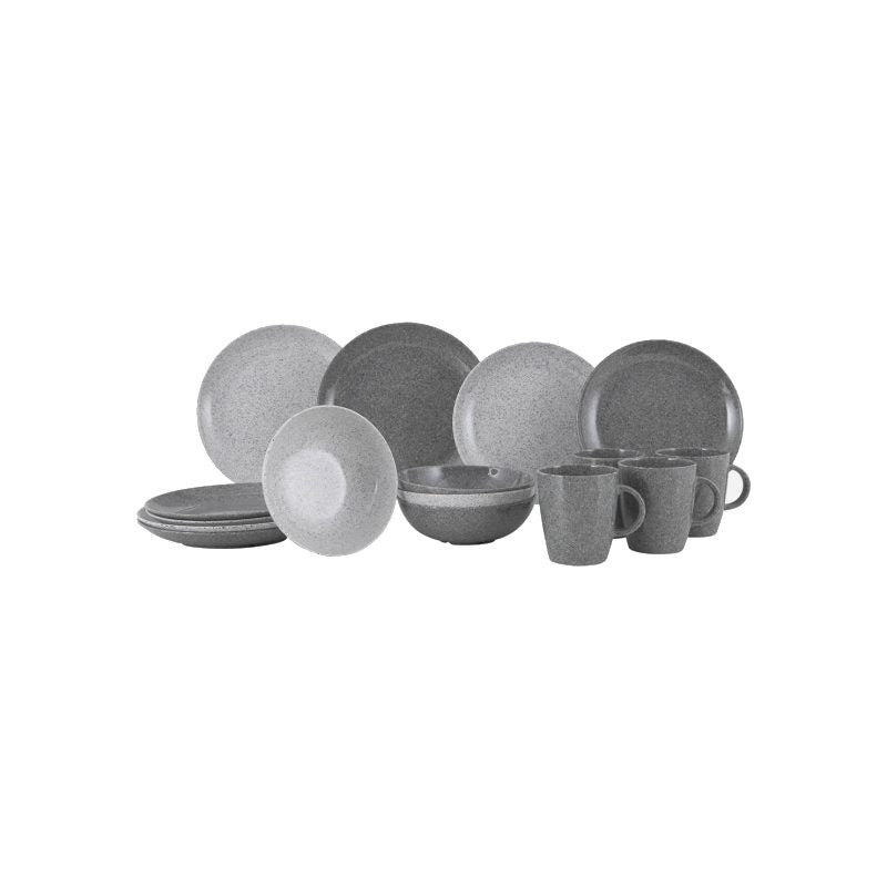 Gimex - Solid Line Tableware Granite | Grey | 16 Pcs | GIM-6973530
