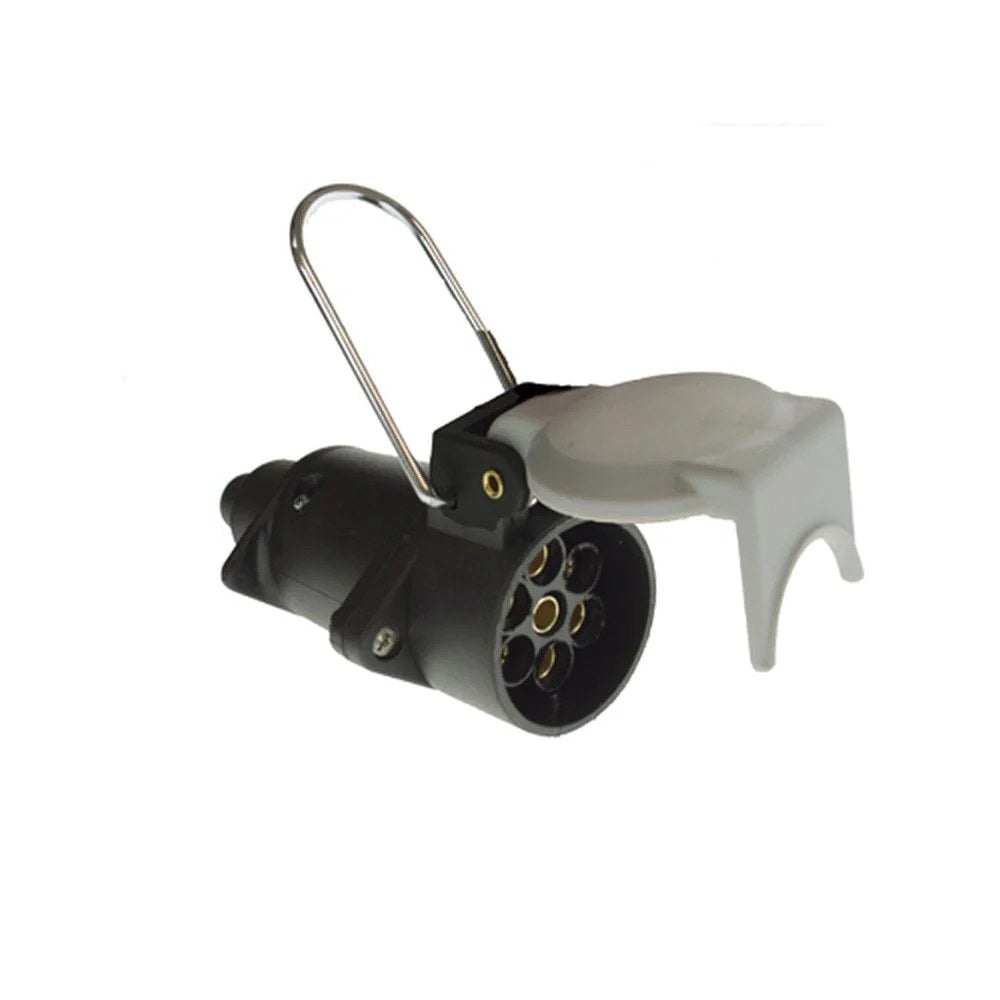 Maypole - 7 Pin Extension Lead Socket with Grey Flap, 5 Socket / 2 Pin | Towing Socket | MP132B