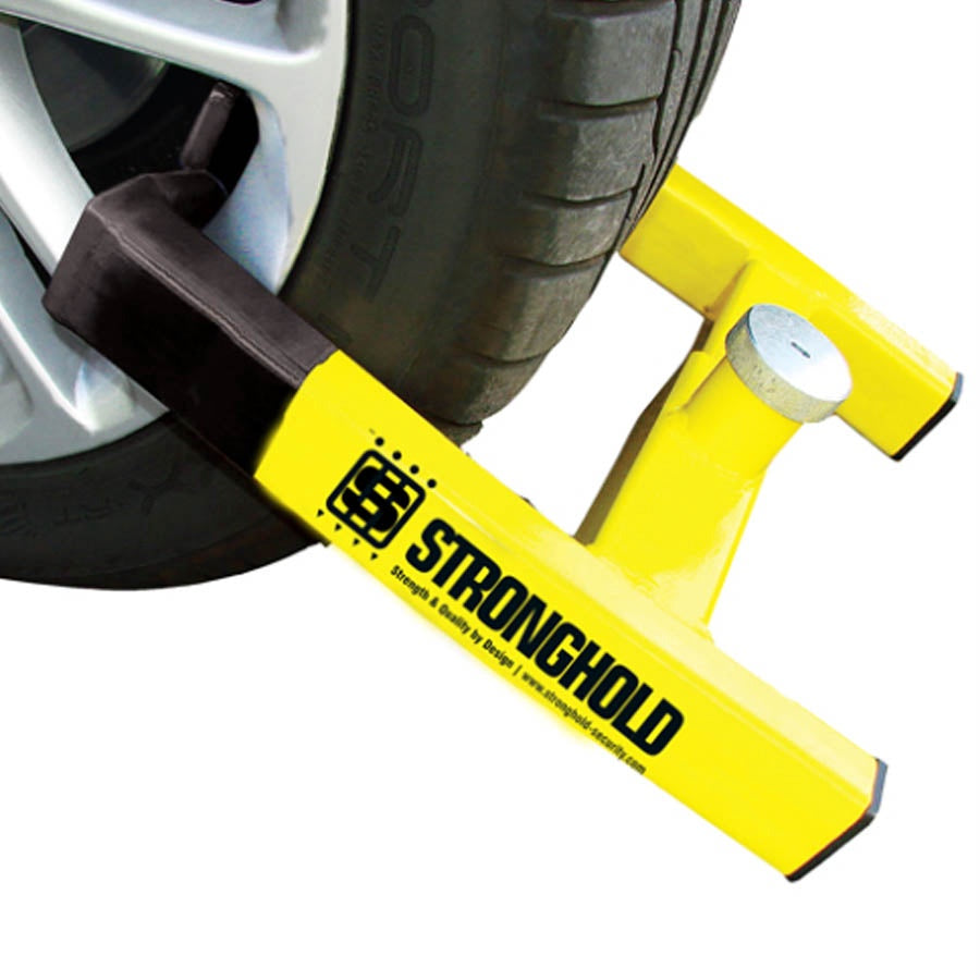 Stronghold Atlas Caravan & Trailer Wheel Clamp Fits Alloy and Steel Wheels with Tyres Up To 265 mm Wide Sold Secure Gold Standard
