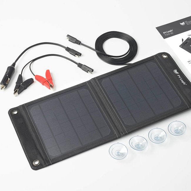 PV Logic - Fold Up 8w 12v Solar Battery Maintainer