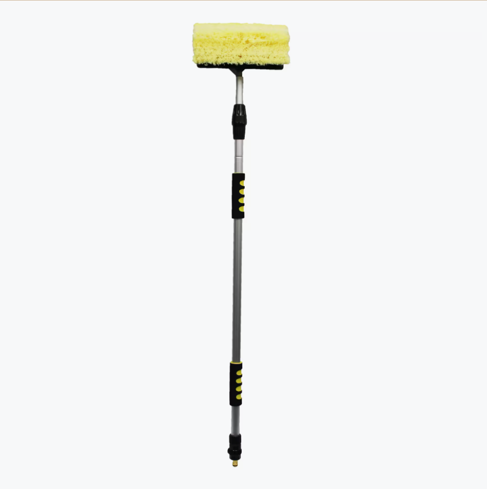 Travellife – Telescopic Flow-Through Wash Brush | Soft Bristle Head | 2m