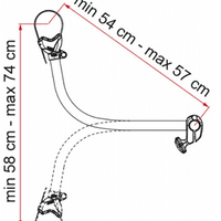 Fiamma - Carry-Bike Block Pro Arm S4 54-57cm in Silver & Black | 07215C01A