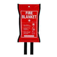Fire blanket in holder