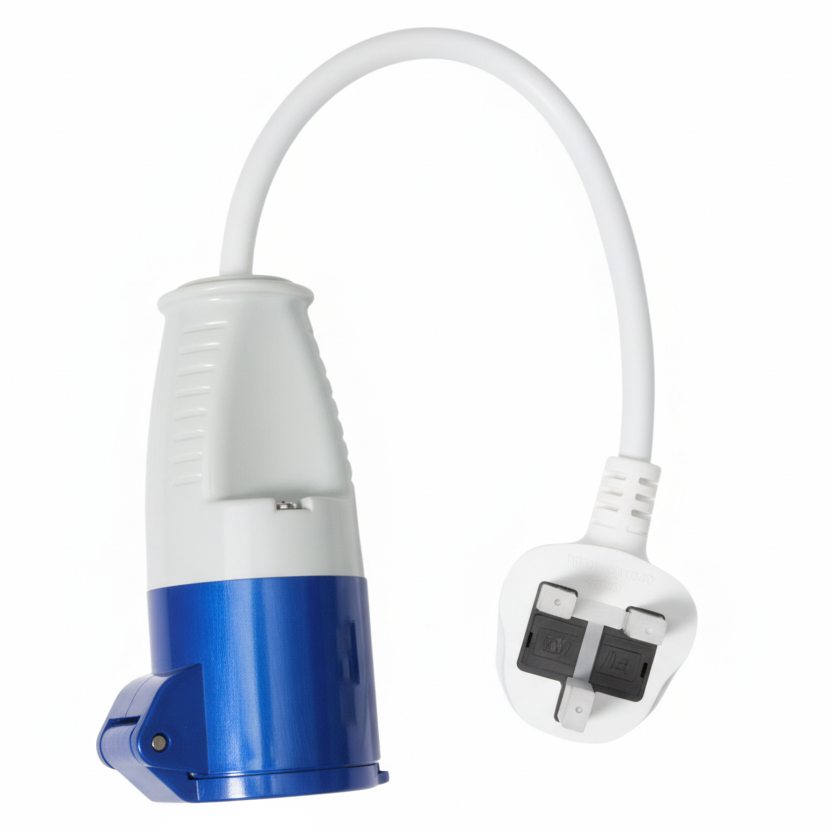 Vechline - Mains Hook Up Adaptor UK | 13A Plug to 16A Coupler 230V