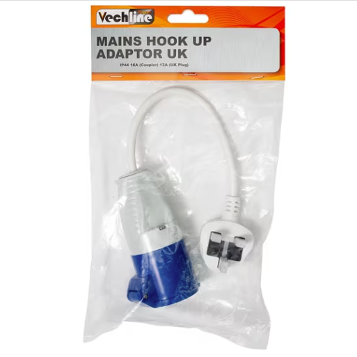 Vechline - Mains Hook Up Adaptor UK | 13A Plug to 16A Coupler 230V