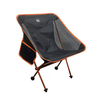 OLPRO - Ultralight Camping Chair - Low Back Black with Orange Trim | FU663