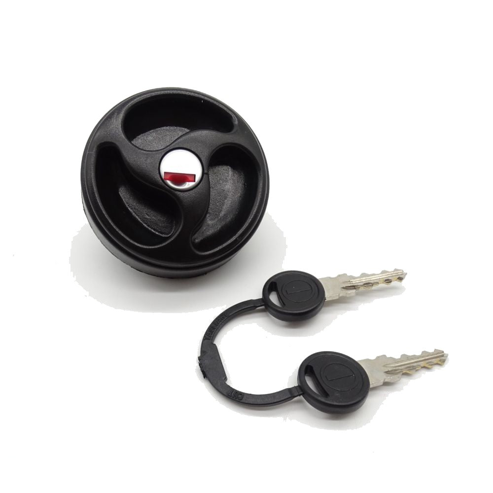PLS - Water filler cap vented barrel and keys (black)
