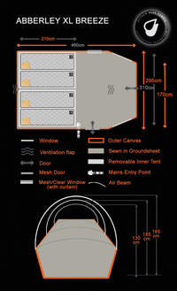 OLPRO - Abberley Xl Breeze® - 4 Berth Inflatable Tent | OL204