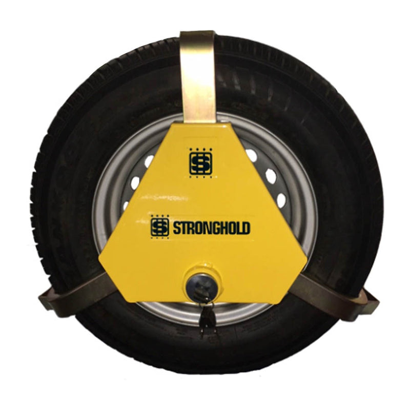 Stronghold Apex 12" - 13" Triangular Wheel Clamp Suitable for Caravans, Trailers, Horse Boxes, Vans and Motorhomes Tyre Width upto 165mm Diameter 504mm - 704mm Sold Secure Gold Standard