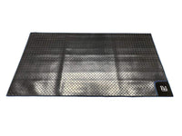 OLPRO - Awning Tunnel Mat 1500mm x 800mm Black Rubber with Blue Edge Trim | OM15