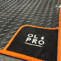 OLPRO - Awning Tunnel Mat 1500mm x 800mm Black Rubber with Orange Edge Trim | OM16