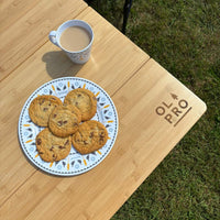 OLPRO - Bamboo Camping Table 4 Folding 90cm x 90cm | FU558