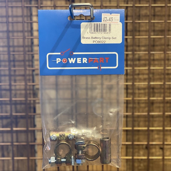 Brass battery clamp set