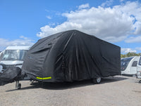 OLPRO - Breathable Waterproof 4Ply Caravan Cover with Free Hitch Cover Black ( 21 - 23ft ) | OL3344