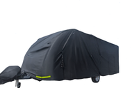 OLPRO - Breathable Waterproof 4Ply Caravan Cover with Free Hitch Cover Black ( 14- 17ft) | OL3341