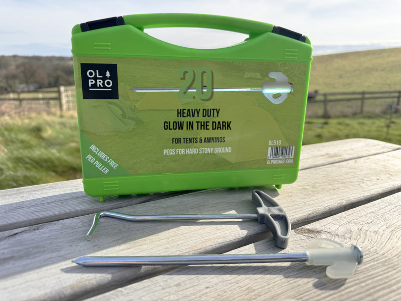 OLPRO - Case of 20 Glow in the dark Pegs with Peg Puller | OL518