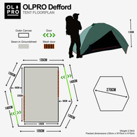 OLPRO - Defford 2 Berth Backpacking Tent | OL222