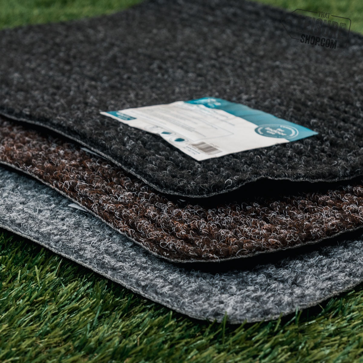 Delta indoor absorbent floor mat with ribbed rubber back