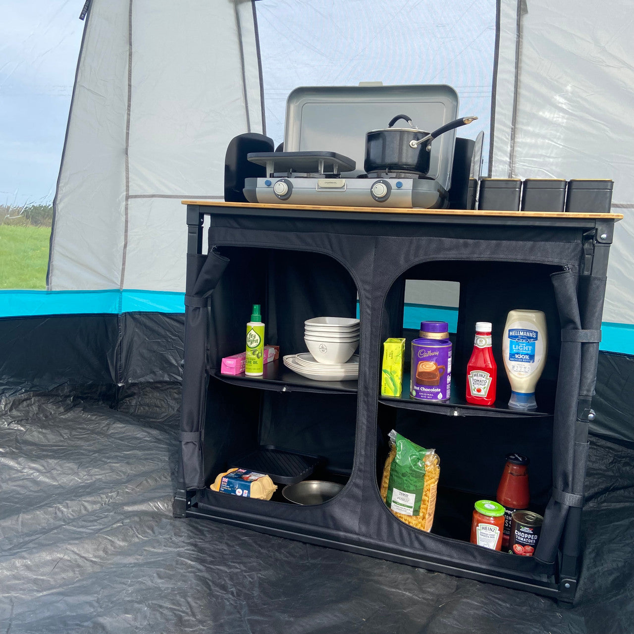 OLPRO - Deluxe Camp Kitchen With Double Cupboard | FU552