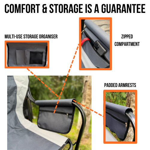 OLPRO - Directors Camping Chair Grey and Charcoal | FU101