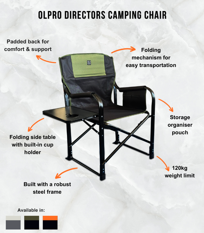 OLPRO - Directors Chair Green & Black | FU109