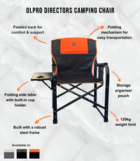 OLPRO - Directors Chair Orange & Black | FU110