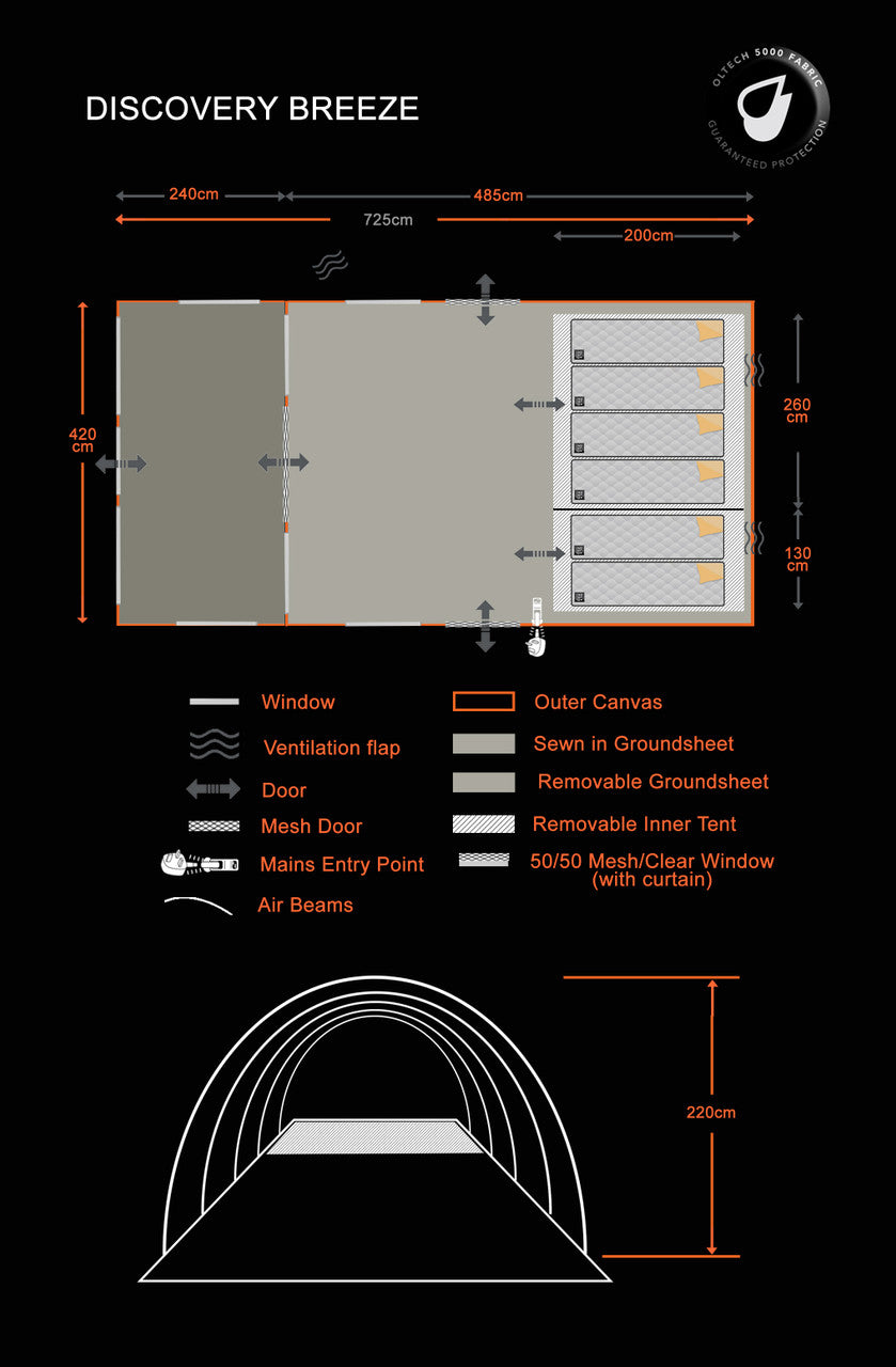OLPRO - Discovery - 6 Berth Inflatable Tent | OL205