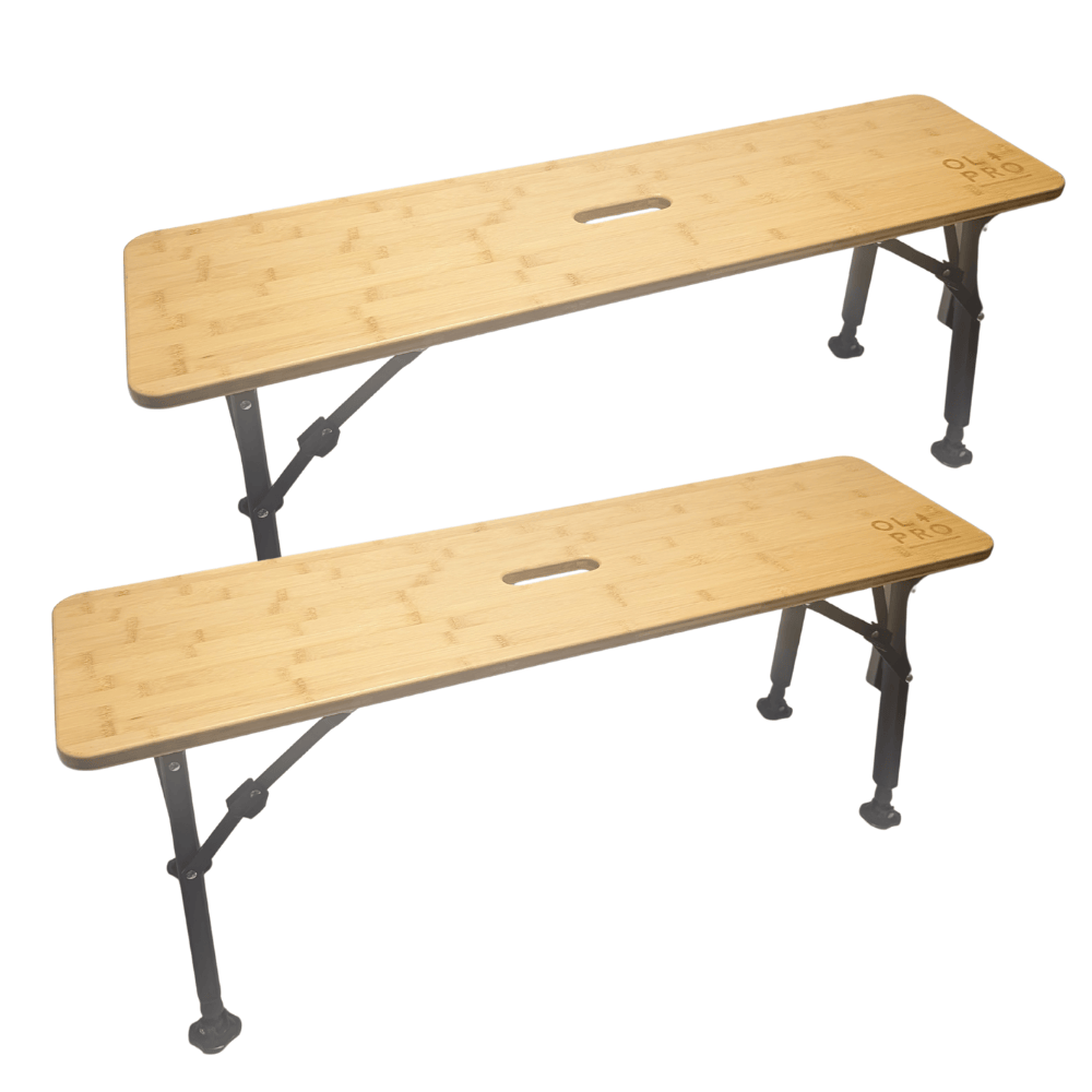OLPRO - Folding Bamboo Bench Set of Two | FU560