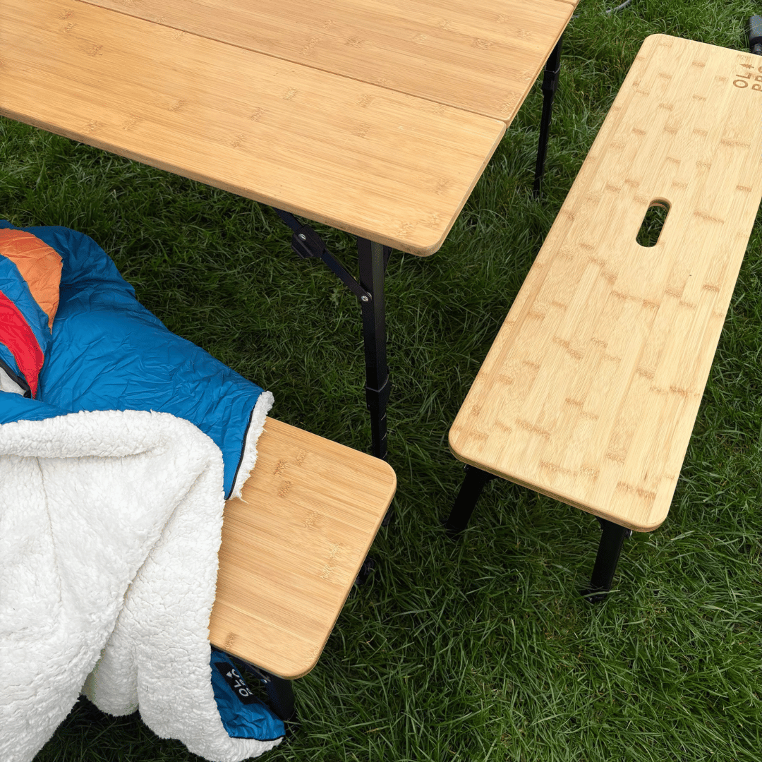 OLPRO - Folding Bamboo Bench Set of Two | FU560