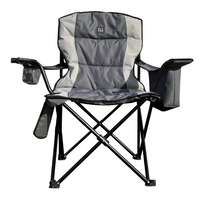 OLPRO - Henwick Padded Folding Camp Chair - Grey & Charcoal | FU107