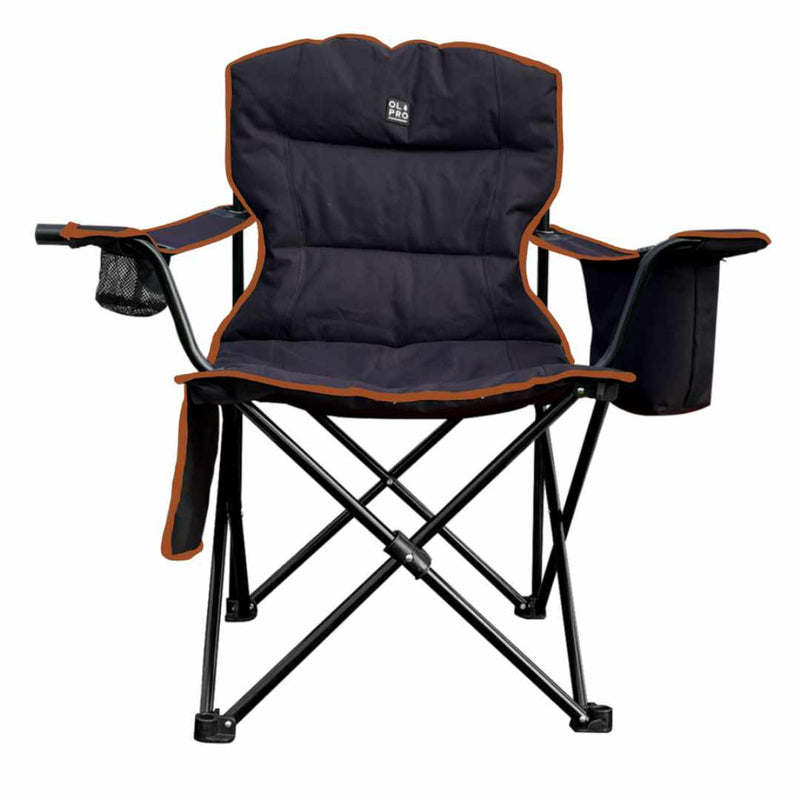 OLPRO - Henwick Padded Folding Camp Chair Orange & Black | FU114